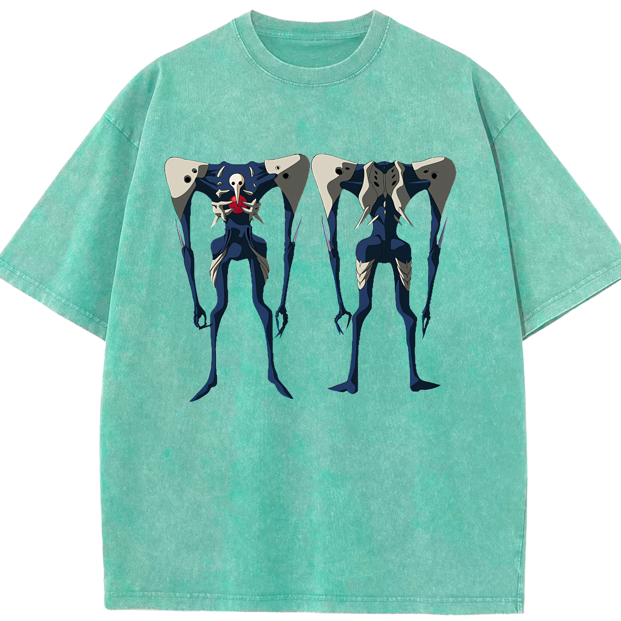 （画像用） EVA 新世紀エヴァンゲリオン 綿100% ヴィンテージ風 半袖Tシャツ（フロントプリント）